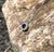 Blue Sapphire Pendant Necklace With Earth Mined Diamonds in Solid 14k Gold, Round 6mm For Sale - Image 8 of 9