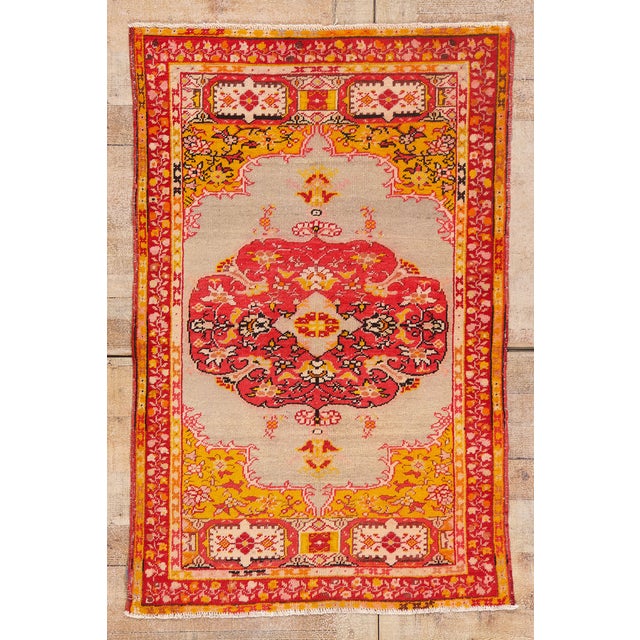 Antique Turkish Oushak Rug, 03'01 X 04'09 For Sale - Image 10 of 10