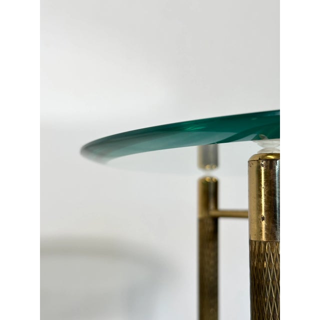 Metal Round Brass and Glass Coffee Tables, 1960s, Set of 2 For Sale - Image 7 of 13