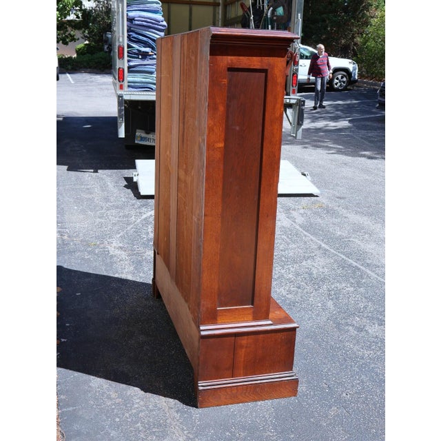 Late 19th Century Victorian Walnut Glazed Library Bookcase With Drawers For Sale - Image 13 of 14