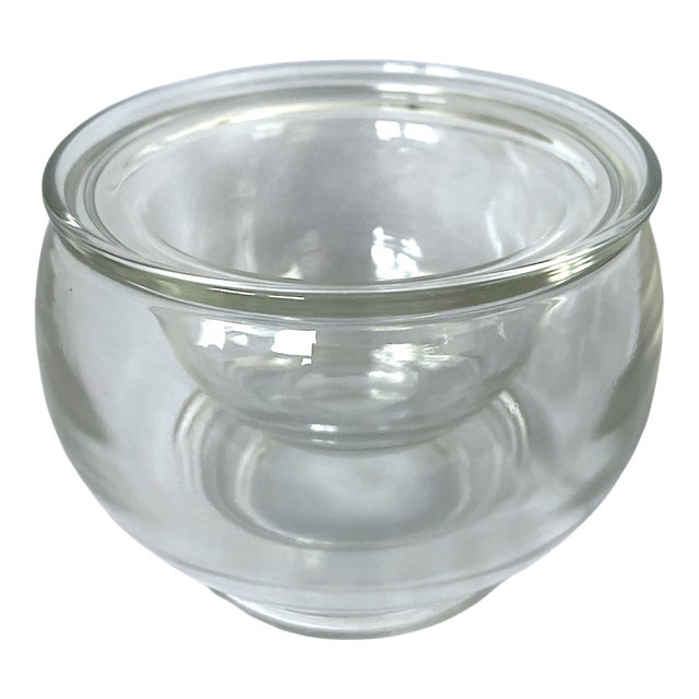 1980s Double-Walled Glass Seafood & Caviar Bowls | Shrimp Cocktail, Dessert & Entertaining Serveware - Set of 6 For Sale