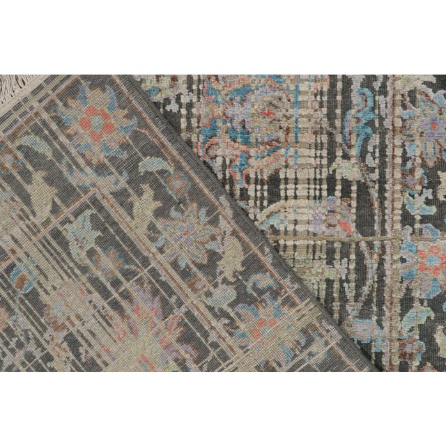 Rug & Kilim’s Persian Style Modern Rug in Gray With Polychrome Floral Patterns For Sale In New York - Image 6 of 6