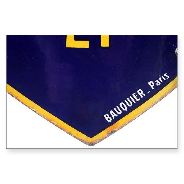 Advertising enamel sign ''Federal Union of car clubs and motorcyclists France'' signed Bauquier Paris. This piece is...