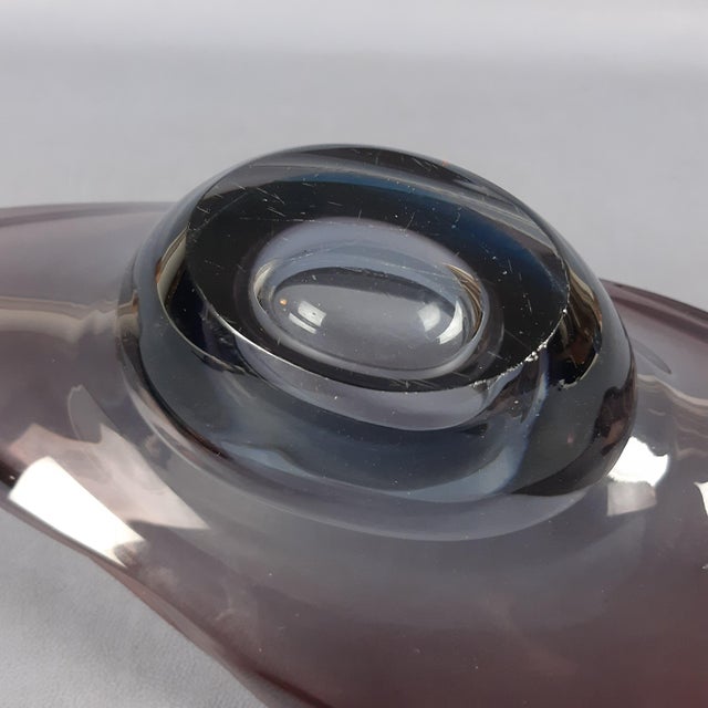 Purple and Blue Sommerso Murano Glass Centerpiece by Flavio Poli for Seguso, 1970s For Sale - Image 10 of 16