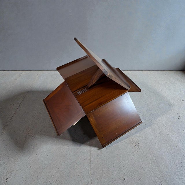 Wood Vintage Jeffersonian Revolving Book Stand / Book Box – Mahogany Early 20th C. For Sale - Image 7 of 11