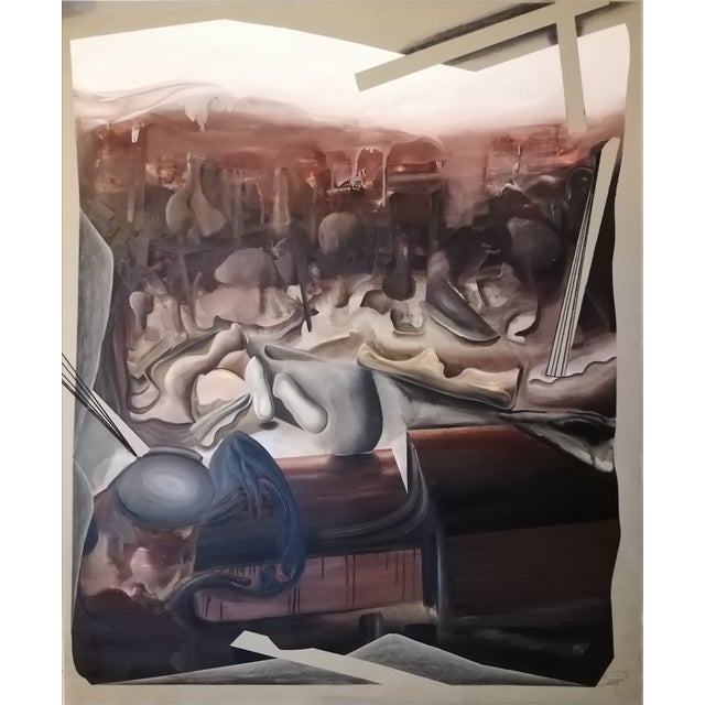 Stefano Mazzolini, Postpink, 2020s, Mixed Media on Canvas For Sale