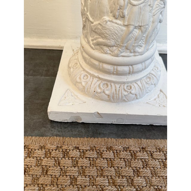 Late 20th Century Vintage 1980s Romanesque Hunt Design Column Pedestal Plant Stand For Sale - Image 5 of 16