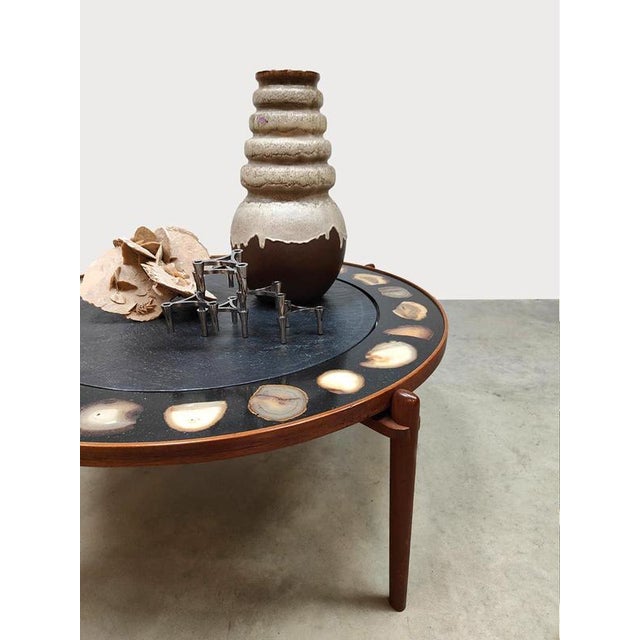 Vintage E8 Coffee Table in Agate and Stone from Heinz Lilienthal, 1960s For Sale - Image 4 of 7
