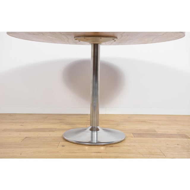 Wood Mid-Century Modern Teak Round Dining Table, Denmark, 1970s For Sale - Image 7 of 10
