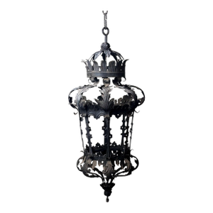 Florentine Renaissance Style Italian Wrought Iron Lantern