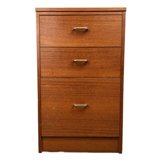 Mid 20th Century Modern Teak Filing Cabinet For Sale