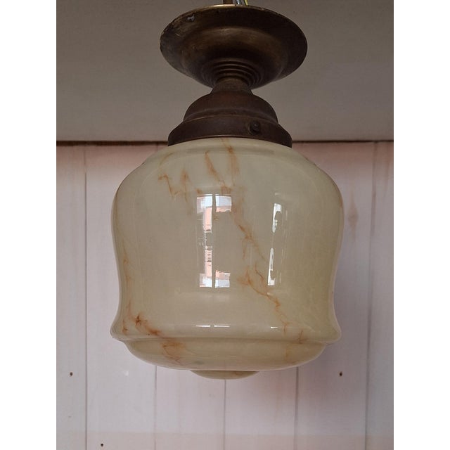 Vintage Art Deco Ceiling Lamp, 1920s For Sale - Image 6 of 7
