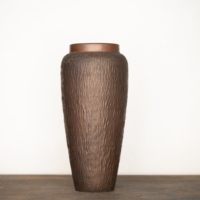 Brutalist Vintage Brutalist Hammered Copper Umbrella Stand, 1970s For Sale - Image 3 of 18