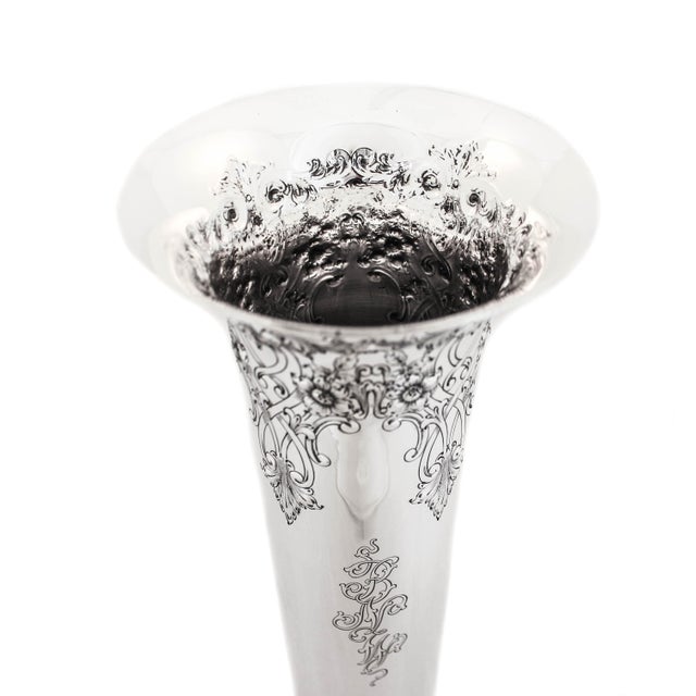 1910s 1910s Baltimore Silver Company Sterling Silver Trumpet Vase For Sale - Image 5 of 6