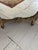 Early 20th Century French Louis XV Style Giltwood Triptych Dressing Mirror Vanity With Marble Consoles and Matching Stool For Sale - Image 5 of 12