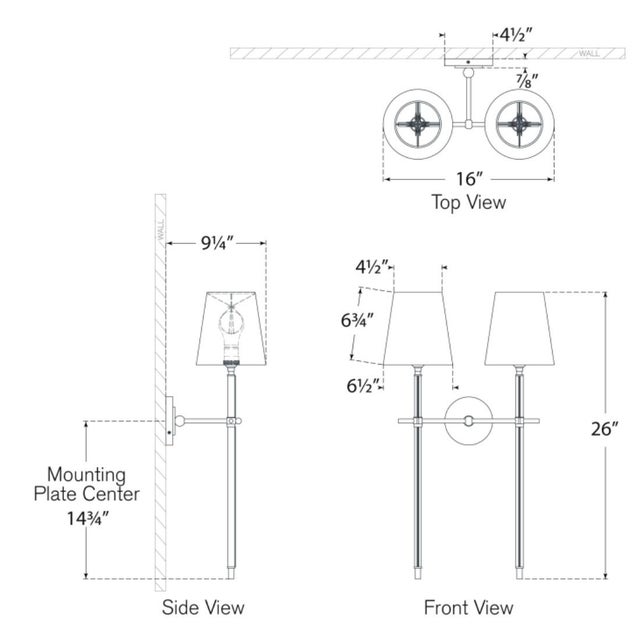 Bryant Large Wrapped Double Tail Sconce in Bronze and Saddle Leather with Linen Shades Designer: Thomas O'Brien Finish:...