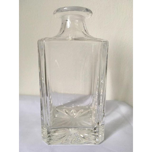1990s Italian Crystal Bottle with Silver Stopper, 1990s For Sale - Image 5 of 16