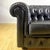 Chesterfield Club Sofa in Black Leather with Wooden Legs, 1960s For Sale - Image 3 of 9