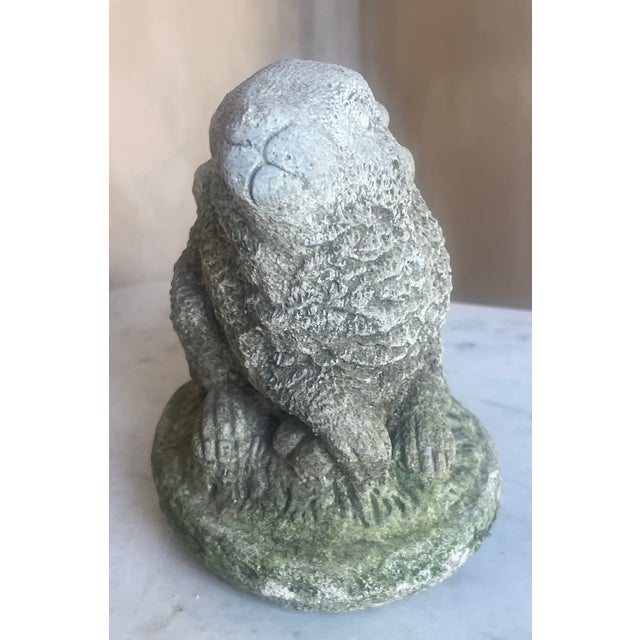 Sculpture Materials Vintage Bunny Garden Statue With Moss For Sale - Image 7 of 12