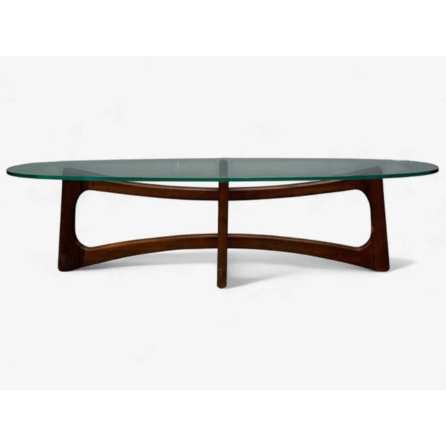 Mid-Century Modern Adrian Pearsall, Walnut, Glass, Coffee Table, United States, 1960s For Sale - Image 3 of 9