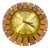 Mid-Century Teak and Brass Wall Clock from Weimar, 1960s For Sale