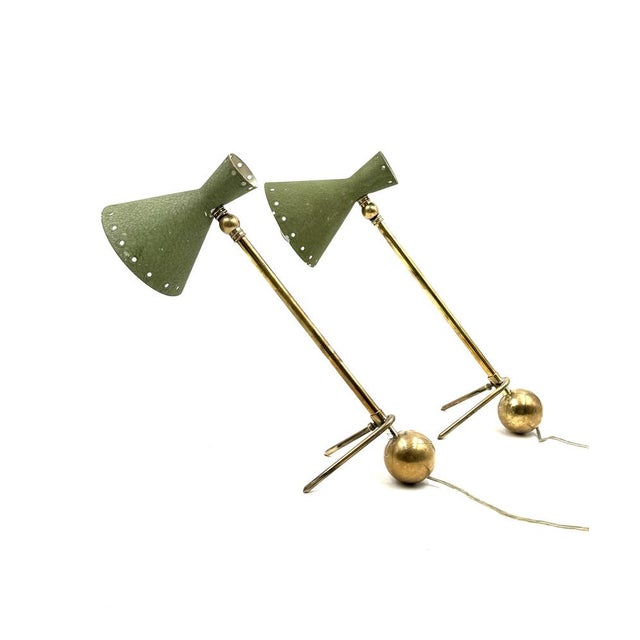 1950s Mid-Century Table Lamps attributed to Stilnovo, Milano, Italy, 1950s, Set of 2 For Sale - Image 5 of 13