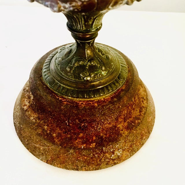 19th Century Antique Victorian Iron Urns-a Pair For Sale In Baltimore - Image 6 of 10
