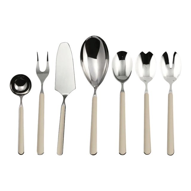 Mepra Fantasia 7-Piece Serving Set, Turtle Dove For Sale