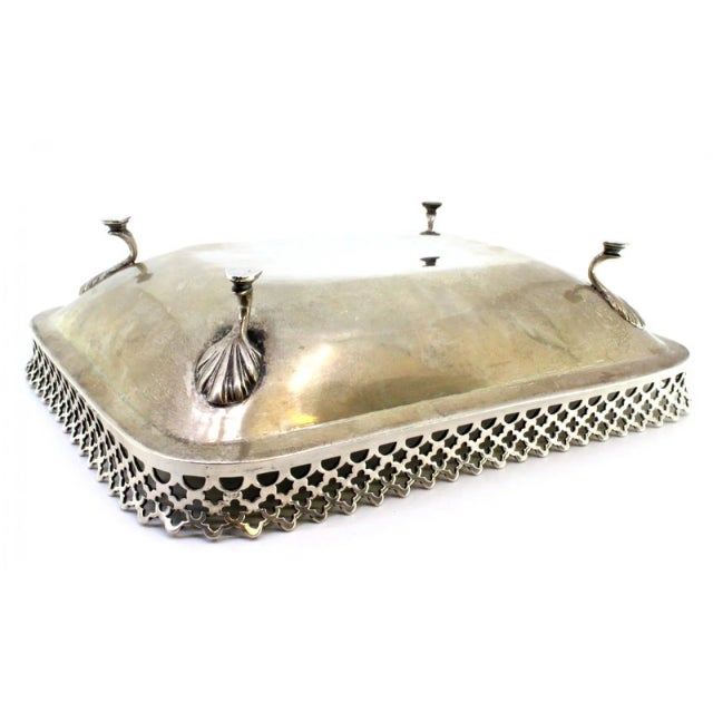 Silver Fruit Bowl with Wire Rack For Sale - Image 3 of 8