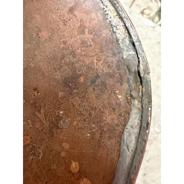 Antique Copper & Repoussé Brass Victorian-Style Wastepaper Basket / Decorative Waste Bin For Sale In Greensboro - Image 6 of 12