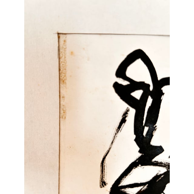 Paper Huddled Figure Ink on Bristol Board by Patricia Minerva Varga For Sale - Image 7 of 7