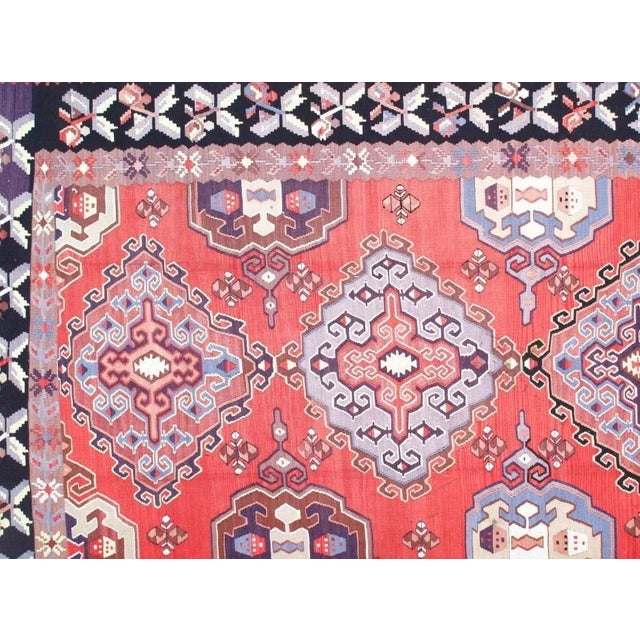 Enjoy the uniqueness of this authentic one-of-a-kind geometric 6 x 10 Flat weave Turkey oriental area rug hand-woven by...