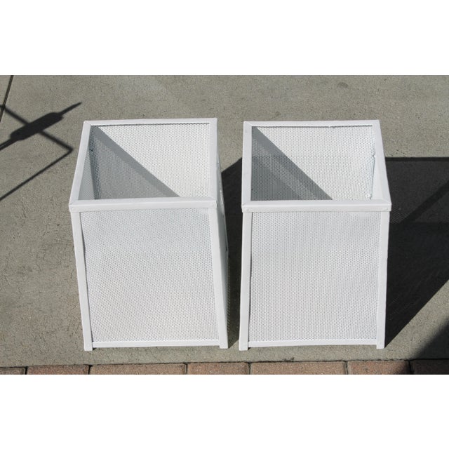 Metal Japanese Lantern Table Lamps - a Pair For Sale - Image 7 of 9