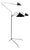 Mid-Century Modern Black Floor Lamp with Three Rotating Arms by Serge Mouille For Sale