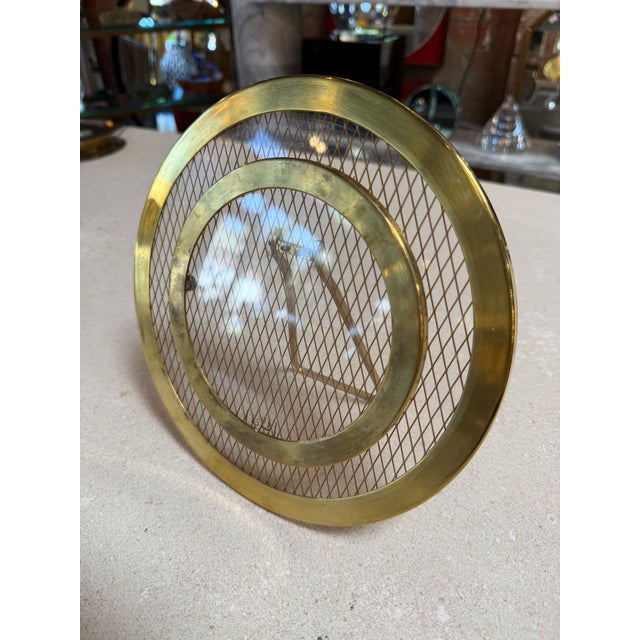 1970s Vintage Brass & Glass Mesh Photo Frame For Sale - Image 5 of 6