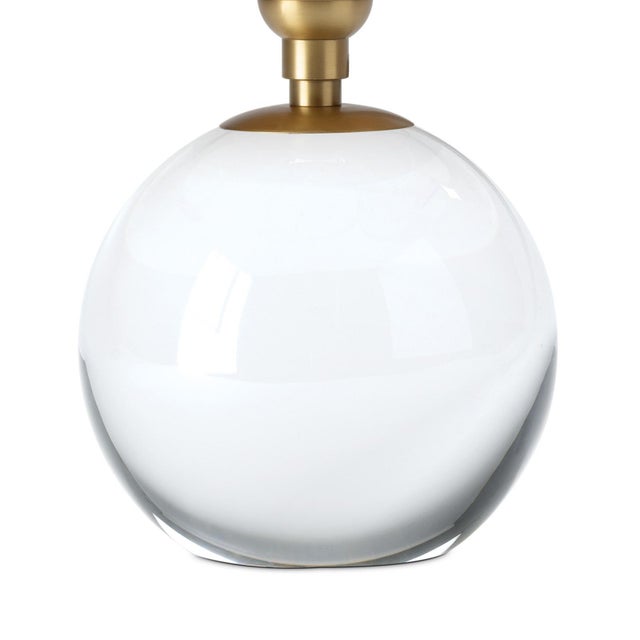 Giorgio Crystal Mini Lamp, Natural Brass with Rattan Shade For Sale In Detroit - Image 6 of 8