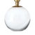 Giorgio Crystal Mini Lamp, Natural Brass with Rattan Shade For Sale In Detroit - Image 6 of 8