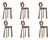 Mary Bar Chairs by Ottiu, Set of 6 For Sale