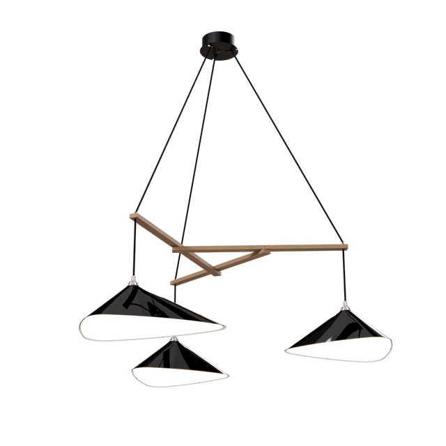 Emily Group of Three in High Gloss Paint Pendant Light from Moss Objects For Sale - Image 4 of 4