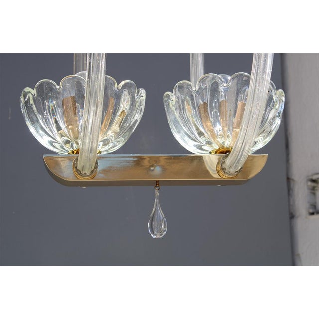 Gold Pendant in Murano Glass and Brass from Barovier, 1950s For Sale - Image 8 of 18