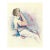 1960s Arthur Sembler Watercolor of a Lady For Sale
