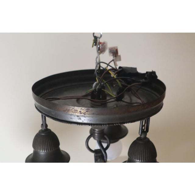 Art Deco Alabaster Chandelier with 9 Lights, Germany, 1930s For Sale - Image 4 of 13
