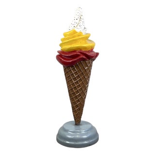 Vintage Advertising Ice Cream Cone in Fiberglass, 1970s For Sale