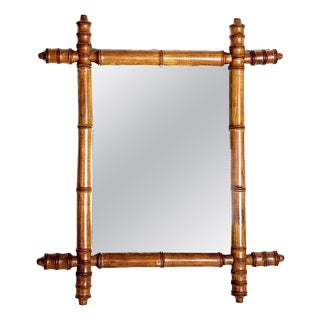 Vintage Wooden Mirror, France, 1930s For Sale