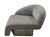 Set of 2 Right Arm and Left Arm Accent Chairs With Brass Base in Brown For Sale - Image 13 of 14