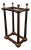 Vintage Edwardian Style Distressed Wood & Brass Umbrella Stand For Sale