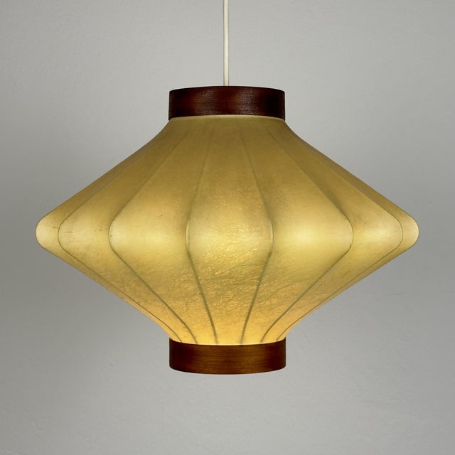 1960s Mid-Century Modern Italian Cocoon Pendant Lamp, 1960s For Sale - Image 5 of 18