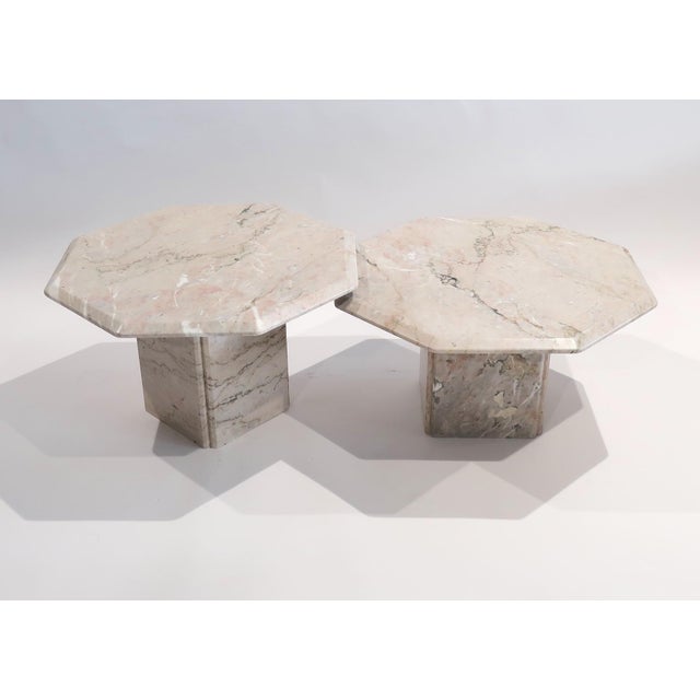 Vintage Marble Coffee Tables, Switzerland, 1970s, Set of 2 For Sale - Image 6 of 6