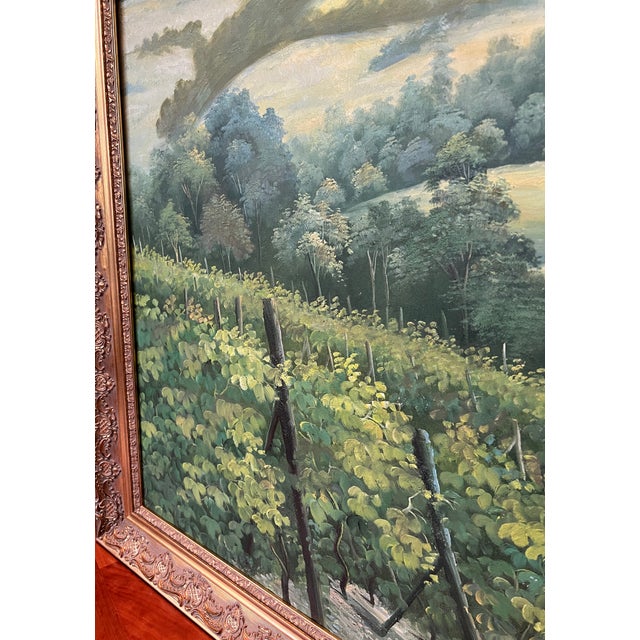 Tuscan Countryside Impressionist Oil Painting, Framed For Sale - Image 15 of 18