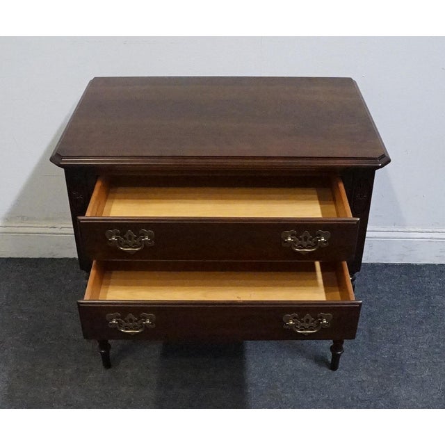 Late 20th Century Ethan Allen Georgian Court Collection Solid Cherry Traditional Style 28" Nightstand 11-5206 For Sale - Image 5 of 13